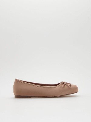 Reserved Ballerinasbow Detail Halbschuhe Damen Rosa | 8796-KJDBE