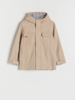 Reserved Baumwoll Parka Jacken Jungen Beige | 0534-ECDKI