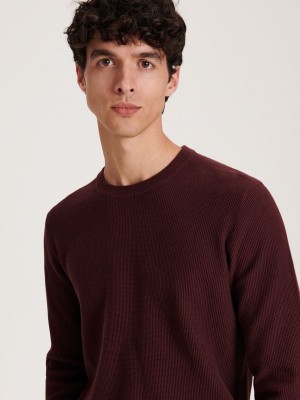 Reserved Baumwoll Pullover Herren Bordeaux | 6941-BLZKS