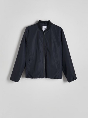 Reserved Bomber Jacken Herren Navy | 9624-GQMFU