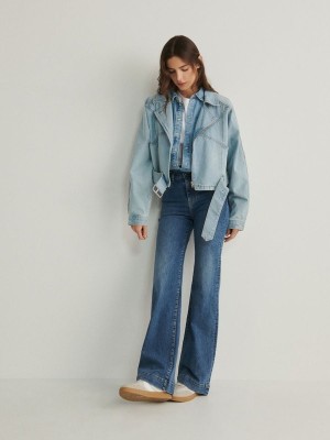 Reserved Bootcut Jeans Damen Blau | 9523-KETDV