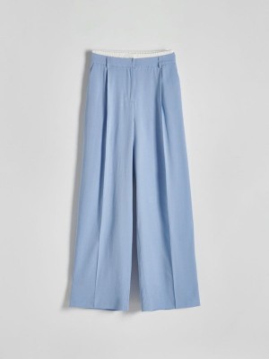 Reserved Cargo Hosen Damen Blau | 7096-VJFEU