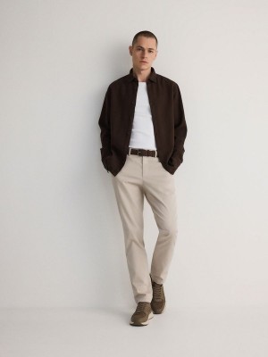 Reserved Chino Slim Fit Hosen Herren Beige | 2956-JKXAF