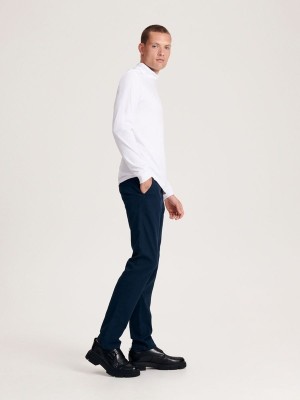 Reserved Chino Slim Fit Hosen Herren Navy | 7502-TFNKV