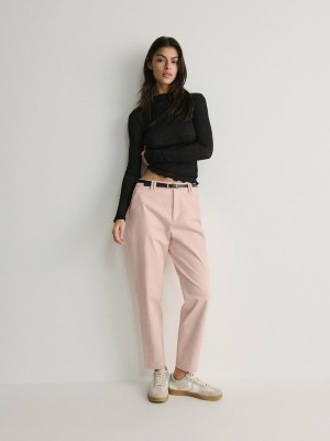 Reserved Chino With Hosen Damen Rosa | 8701-EYJZI