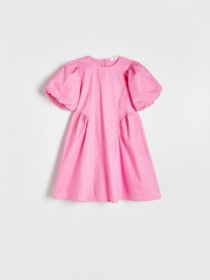 Reserved Cottonpuff Sleeves Kleid Mädchen Rosa | 1975-EJRYU