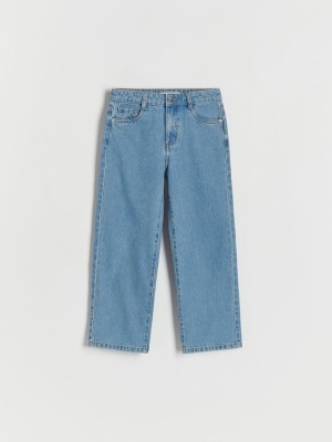 Reserved Distressed Gerade Jeans Mädchen Blau | 8176-SVXAY