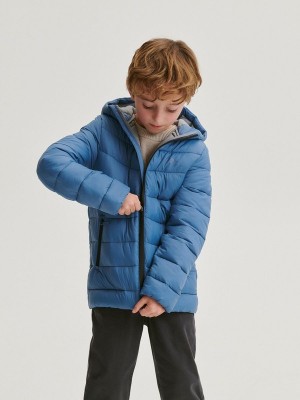 Reserved Gesteppt Jacken Jungen Grau Blau | 9820-VRHXK