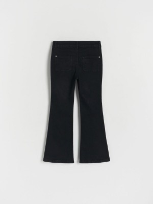 Reserved High Taille Flare Jeans Mädchen Schwarz | 7364-KYZDL