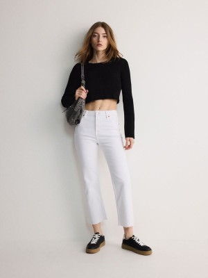 Reserved Kick Flare Jeans Damen Weiß | 7236-UNOPV