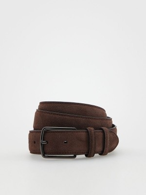 Reserved Leatherbuckle Gürtel Herren Braun | 3705-XHWZY