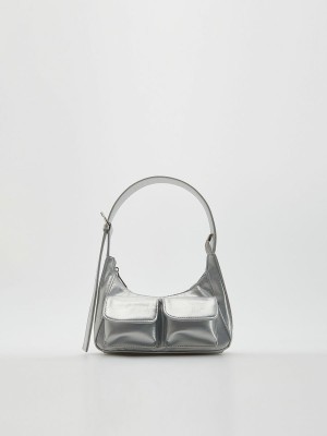 Reserved Metallic Effec Taschen Mädchen Silber | 7964-NYJZR