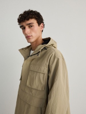 Reserved Mit Kapuze Jacken Herren Beige | 7394-VBYND