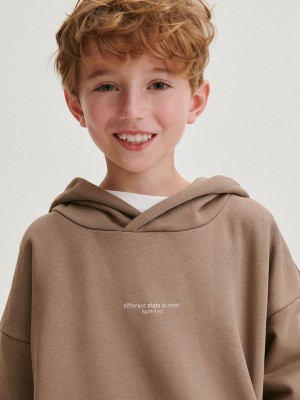 Reserved Oversized Pullover Jungen Braun | 3487-SROIM