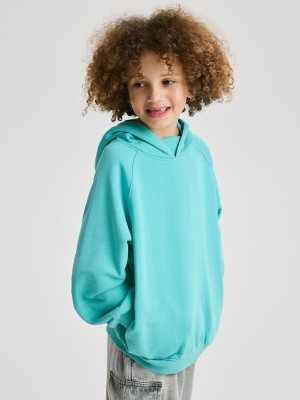 Reserved Oversized Pullover Jungen Türkis | 4926-YEAPL