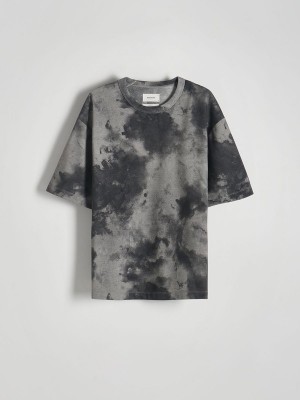 Reserved Oversized T-shirts Herren Hellgrau | 7519-SNGUP