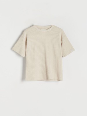 Reserved Oversized T-shirts Jungen Beige | 7152-HANSZ