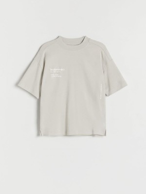 Reserved Oversized T-shirts Jungen Hellgrau | 5127-WTDMP