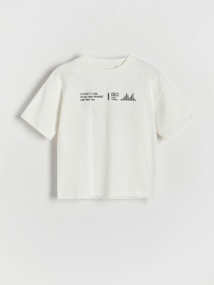 Reserved Oversized T-shirts Jungen Weiß | 9764-XNVLI