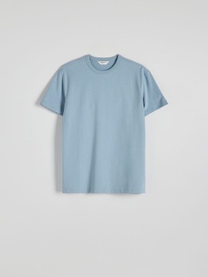 Reserved Plain Boxy T-shirts Herren Blau | 0587-ZKRBO