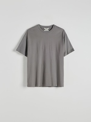 Reserved Plain Boxy T-shirts Herren Dunkelgrau | 3052-ELSQI