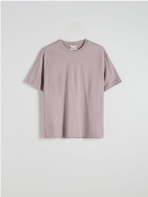 Reserved Plain Boxy T-shirts Herren Lila | 6823-HRZYX