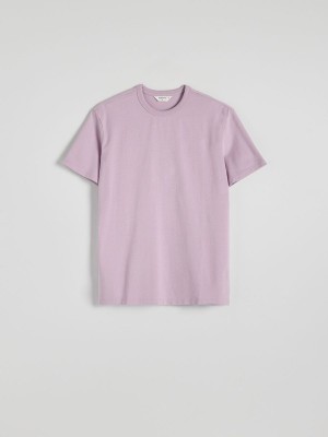 Reserved Plain Boxy T-shirts Herren Rosa | 3728-CXDGB