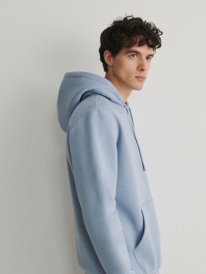 Reserved Plain Sweatshirts Herren Blau | 2938-YQWAI