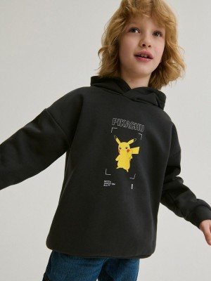 Reserved Pokémon Oversized Pullover Jungen Dunkelgrau | 0568-CGPXA