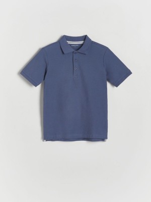 Reserved Polo T-shirts Jungen Grau Blau | 3168-YIBLT