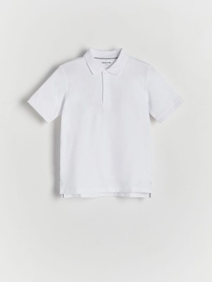 Reserved Polo T-shirts Jungen Weiß | 3025-MEYPB