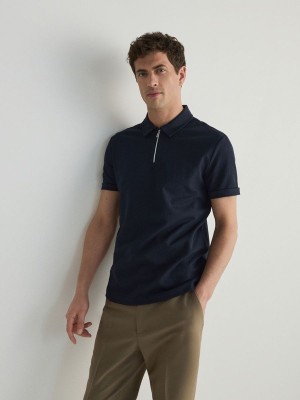 Reserved Regular Fit Polo Shirts Herren Navy | 4289-CRAFJ