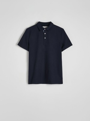 Reserved Regular Fit Polo Shirts Herren Navy | 4679-YMEQD