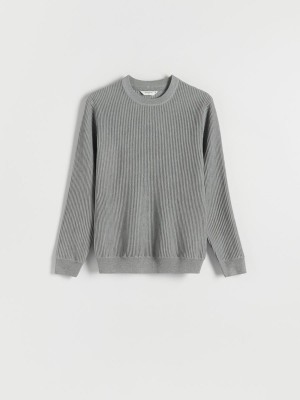 Reserved Rib Knit Pullover Herren Grau | 4816-QBNCM