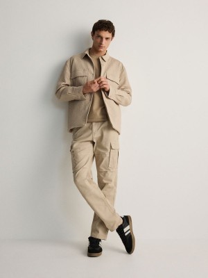 Reserved Slim Cargo Hosen Herren Beige | 5138-CZDNO