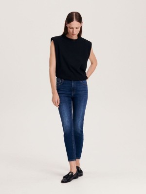 Reserved Slim Push Up Jeans Damen Navy | 5180-LETAU