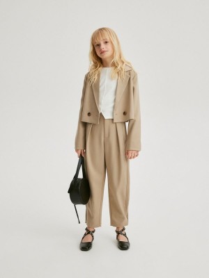 Reserved Smart Hosen Mädchen Beige | 6240-ZPCFX