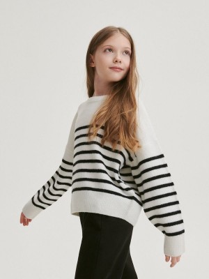 Reserved Stripe Pullover Mädchen Mehrfarbig | 7092-RZETU