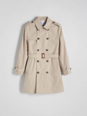 Reserved Trench With Mäntel Herren Beige | 6207-FUZSL