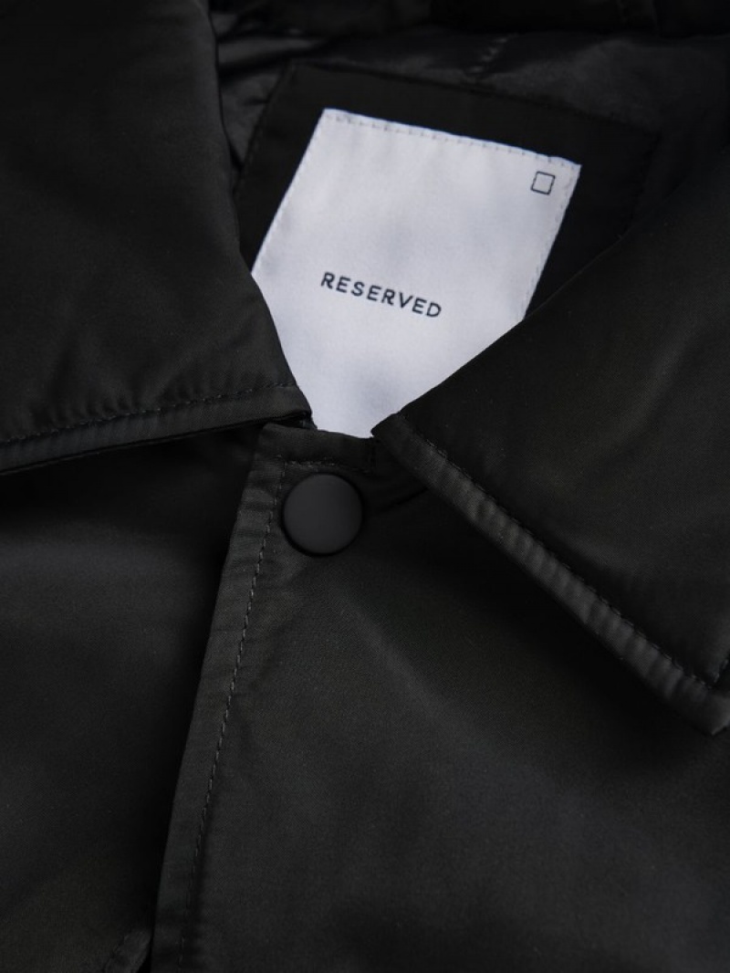 Reserved A Collar Jacken Herren Schwarz | 1679-MNRQE