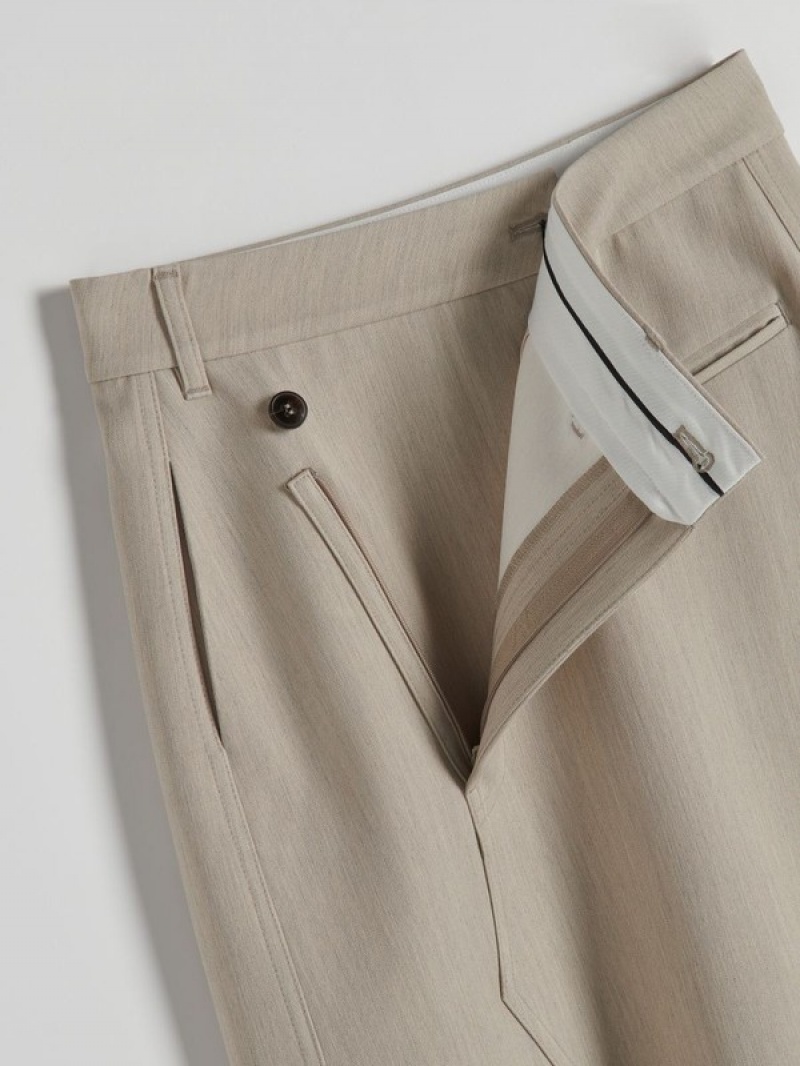 Reserved Asymmetric Detail Röcke Damen Beige | 0413-EGFOK