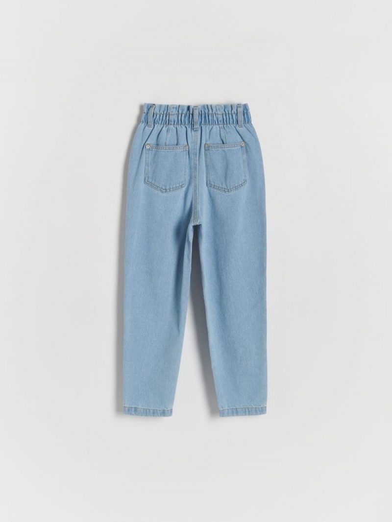 Reserved Baggyappliqué Jeans Mädchen Blau | 9065-PNVSW