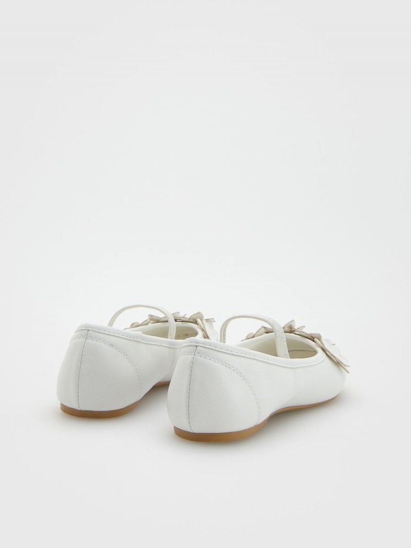 Reserved Ballerinas Schuhe Mädchen Weiß | 9345-AVWXM