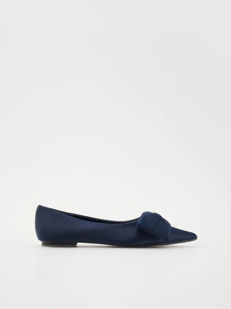 Reserved Ballerinasbow Detail Halbschuhe Damen Navy | 9351-GLOPZ