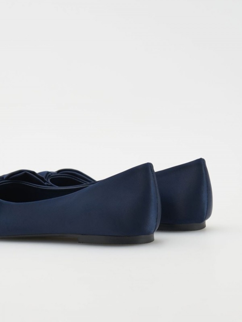 Reserved Ballerinasbow Detail Halbschuhe Damen Navy | 9351-GLOPZ