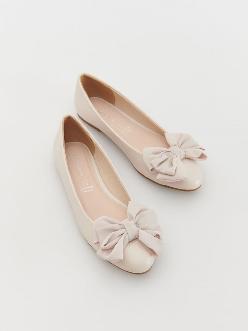 Reserved Ballerinasbow Detail Schuhe Mädchen Beige | 3954-XWMGC