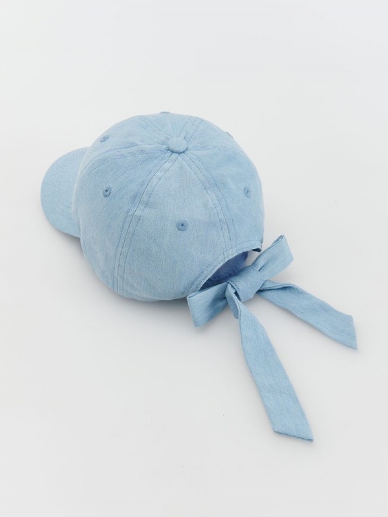 Reserved Baseballbow Detail Hüte Mädchen Blau | 8749-FHKBO