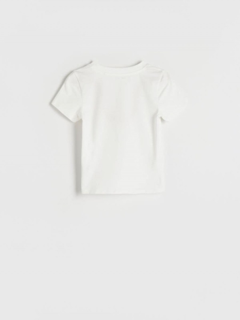 Reserved Basic Baumwoll Rich T-shirts Mädchen Weiß | 2974-VSKHX