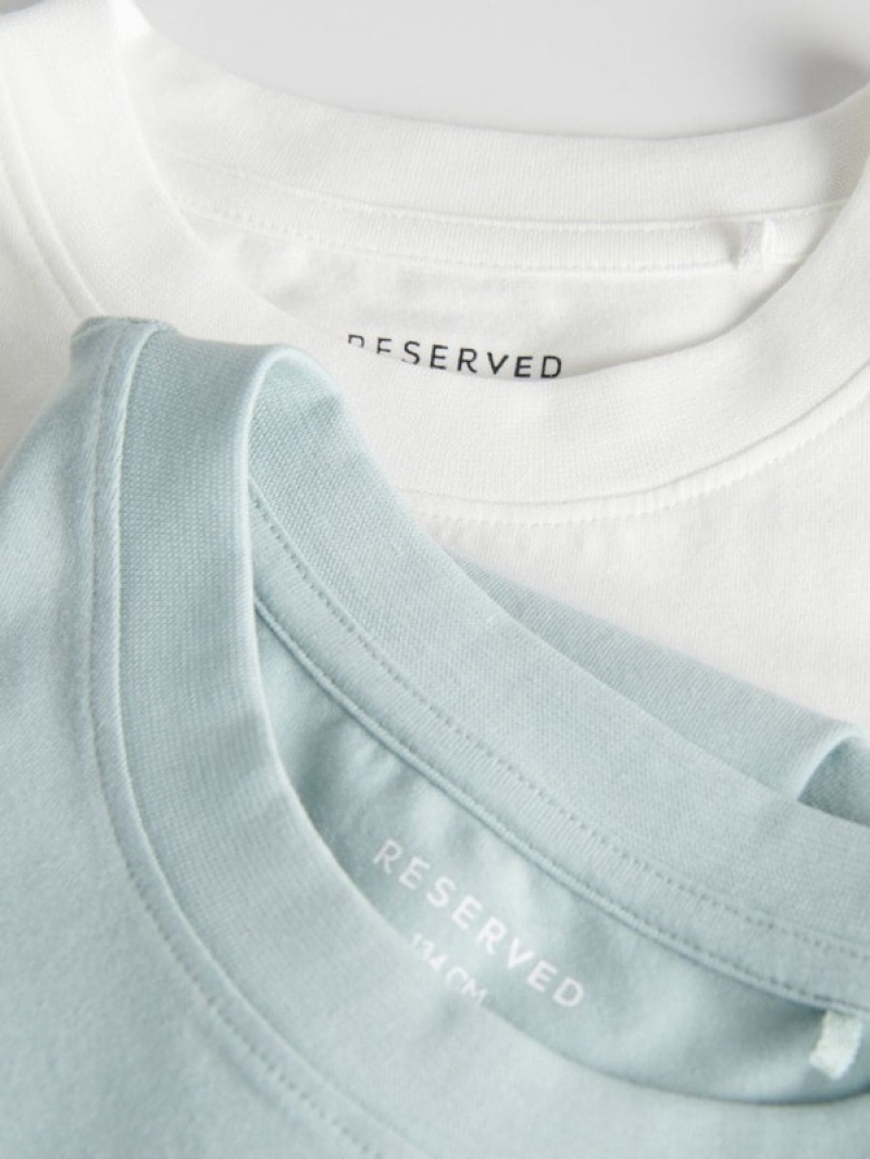 Reserved Basic Baumwoll Rich T-shirts Mädchen Weiß | 2974-VSKHX