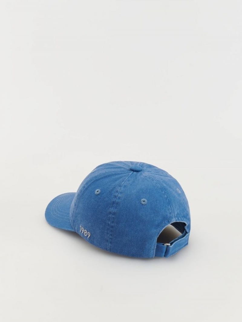 Reserved Baumwoll Baseball Kappen Jungen Blau | 7613-VKNHM